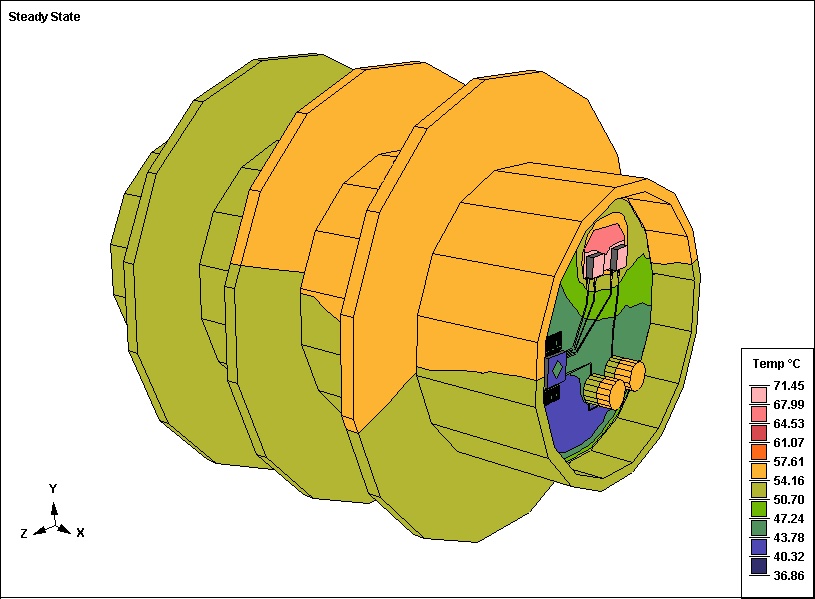 tube enclosure with radial fins